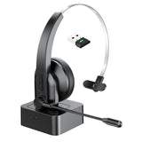 Bluetooth Wireless Headset with Mic and Charging Dock for PC and Call Center Use V1263-JX-6996