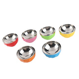 6Pcs set Color Stainless Steel Bowl Heat Insulation Salad Noodles Bowl for Home Kitchen V1294-YM0901-3118210200412