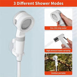 Rechargeable Portable Camping Shower Pump with 2 m Hose, 4000 mAh Battery and 2 Water Flow Modes for V1189-LC-KF-00026