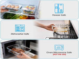 5 Pieces Glass Food Storage Containers with Lids, Airtight Leakproof BPA-Free, Oven Freezer V1237-ZY-917-028