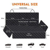 Waterproof Dog Car Seat Protector Mat 1 Pack, Compatible with Most Vehicles, 60 x 120 cm, Black V1188-MS-325-0249