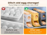 2026 Egg Holder for Fridge, Upgraded 4 Tiers Automatic Rolling Egg Dispenser, No Assembly Required V1258-DP02-F-39