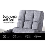 Artiss Floor Lounge Sofa Bed Swivel Grey FLOOR-0163-GY