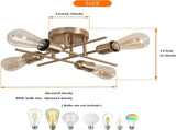 Modern Industrial Chandelier, 4 Light, Black V178-33517