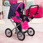 Baby Doll City Star Pram in Polka Dots, Blue and Pink V178-21961