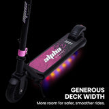 ALPHA Edge Electric Scooter Kids/Teens, 16km/h Max, Adjustable Height, UL Certified, AU Compliant, V219-TRNESCAL2PKA