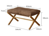 Foot Stool Foldable X Leg Modern Multifunctional Foot Rest with Soft Cushion for Living Room Bedroom V1294-YM0710-3116230019013