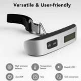 Portable Digital Luggage Scale Accurate Weighing, 5.07"*1.18" Compact and Lightweight Travel Scale V1366-AZ2-W-11552