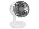 Oscillating Desk Fan Rechargeable Mute Practical Desktop USB Charging Fan for Home SchoolWhite V1294-YM0901-3113210069311