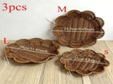 Floral Rattan-Look Woven Storage 3-Piece Set Eco-Friendly PP Material, Hand-Woven, One V1232-MHK-SJT-001