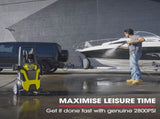 JET-USA RX540 Electric High Pressure Washer, 2800PSI 2 Nozzles, Brush Head, Deck Cleaner, Detergent V219-PRWELEJT40SA