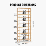 VEVOR Bamboo Bookshelf 6 Tiers Bamboo Ladder Bookcase Rectangle Storage Rack V952-TBSJTBZZZFX69RI3MV0