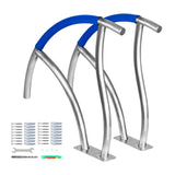 Pool Handrail, 30" x 30" Swimming Pool Stair Rail, 2 PCs Stainless Steel Stair Pool Hand Rail Rated V952-BXGY30X302PCSXI6UV0