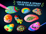 Glow in Dark Rock Painting Kit, Creative Art Supplies, DIY Craft Set for Kids Ages 6-12 V1369-AZ3-W-10323