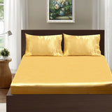 Ramesses Casablanca Satin Fitted Sheet Combo Set Gold King V442-KIT-FITTEDSS-CASABLANCASATIN-GOLD-KI