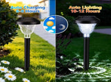 Solar Landscape Lights 4-Pack 10-LED Warm White Outdoor Lights Garden Lights - Warm White - Size V1107-118-95995-WAR