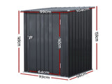 Giantz Garden Shed 0.99x1.04M Sheds Outdoor Tool Storage Workshop House Steel SHED-LOG-87X98X148-AB