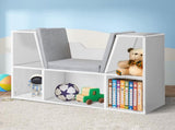 Levede Kids Bookcase Toys Box Shelf White TB1019-WH