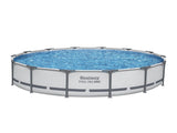 Bestway 427CM Swimming Pools Steel Above Ground Round Backyard Pool Set White BW-POOL-R-427-56597