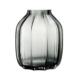 Black Grey Glass Vase for Flowers,Dark Grey Bud Tall Glass Vases,Simple Striped Design for Home V1192-AZ-W-15848
