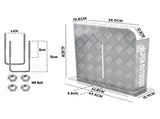 Alpen Outdoor Silver Fuel Cover Right SideBase Mount 2mm Thickness Aluminium Diesel Heater Fuel V985-BASEMTANKCOVERRS
