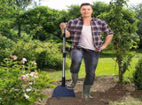 Multifunctional Garden Cleaning Shovel, Heavy-Duty Stainless Steel Flat Shovel with 54" Adjustable V1366-AZ2-W-16395
