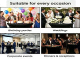 4-Pack Black Stretch Cocktail Table Covers, Washable Fitted Spandex Covers for 80-85 x 110 cm High V1188-MS-731-003