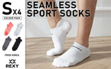 4X Rexy Seamless Sport Sneakers Socks Small Non-Slip Heel Tab MULTI COLOUR V274-GM-RXSPSK-S4-MUT