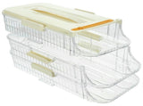 Transparent Plastic Egg Storage Container for Refrigerator with Smooth Edge Slide Design V1369-AZ3-W-18154