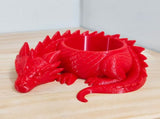 Sleeping Dragon Bowl, Fantasy Home Decor 3D Printed,Sleeping Dragon Flowerpot,Dragon Lover Gifts V1195-VOY000465BL