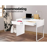 Artiss Computer Desk Drawer White DESK-2-DRAWER-WH