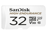 SANDISK HIGH ENDURANCE MICROSDHC CARD SQQNR 32G UHS-I C10 U3 V30 100MB/S R 40MB/S W SD ADAPTOR V28-FFCSAN32GSQQNR1