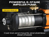 Protege Multi-stage Water Hi-pressure Pump with Auto-controller Home Garden Irrigation 6-Stage V219-WTPMTSPT6CNA