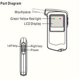 Black AT-858 Breathalyzer Alcohol Detection BAC Tester Portable Breathalyzer LED V1347-108-18644