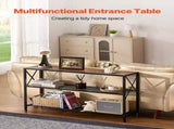 Narrow Console Sofa 106 cm Behind Couch 3-Tier Long Entryway Table and Skinny Hallway V952-BSXGZDCK39418RBBZV0