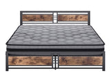 Metal Bed Frame Mattress Base Set Wood Queen BFMS3307-Q_NZ