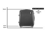 Wanderlite 28 Inch Luggage with TSA Lock Spinner Carry On Hard Shell Travel Suitcase Luggage Case LUG-ABS-CLA-28-BK