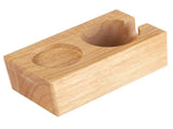2Hole Wooden Tamper Base Natural Wood Color External Durable Tamping Station Handle Stand for V1294-YM0710-3118210241211