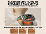 4D Bionic Hand Neck and Shoulder Massager with Silicone Massage Nodes, Ergonomic Cervical Relaxation V1341-ZY-PZWFAHJG-BLACK