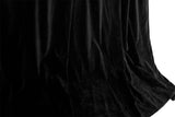 Large Thick Faux Mink Velvet Curtains Blockout 550x 230cmHook Pinch Pleat Black V702-CNZ11-1 BLACK