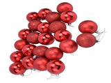 24Pcs Christmas Tree Ball 6cm Glittering Decoration Ornament for Home Party OfficeRed V1294-YM0523-3117210198812