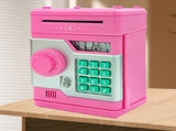 PINK Children's Password Piggy Bank, Dual Lock, Automatic Bill Intake, Develops Savings Habit, V1232-CQG002