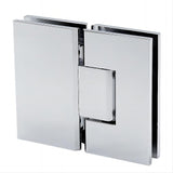 90x70cm Corner Frameless Shower Screen with Chrome Brackets and SS Hinges, Square Double Pull Handle V63-870331