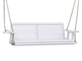 Gardeon Porch Outdoor Swing Chair With Cup Holder Wooden Furniture 2 Seater ODS-W2S-CUP-WH