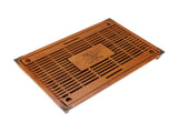 Chinese Style Kongfu Tea Tray Wooden Teaboard Drainage Water Storage Serving Tray Orchid Pattern V1294-YM0703-3118230040311