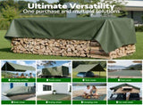 Instahut 3x4m Tarp Tarpaulin 600GSM Camping Canvas Heavy Duty Water Resistant TARP-GR-3X4