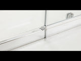 130-140cm Adjustable Wall to Wall Sliding Glass Shower Door in Chrome V63-846961