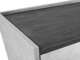 Dressing Chest With 6 Storage Drawers MDF Mirror Combination of Black & Cement Colour V43-TBY-COP