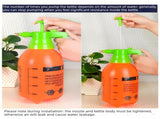 2L Orange Pressure Sprayer - PP Plastic Garden Watering Can with Adjustable Brass Nozzle, Hand Pump V888-ELOSUNG53583