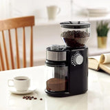 220V Flat Wheel Electric Burr Coffee Grinder Machine - High Efficiency Mill V1263-JX-4428